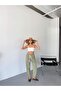 Women's Linen Pants Stitching & Embroidery Detailed Comfortable Fit Pants W215 - 3