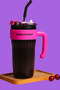 Think Different Large Insulated Mug with Handle and Straw – Leakproof, Portable Hot & Cold Drinks
