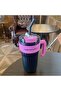 Think Different Large Insulated Mug with Handle and Straw – Leakproof, Portable Hot & Cold Drinks - 5