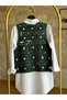 Hatunatila Women's Acrylic Susene Vest Emerald Green - 5153 - 3