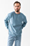 Men's Crew Neck John Borners Printed 3-Strand Sweatshirt Light Blue - 25K 5405-1 - 6