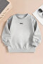 Unisex Think Printed Gray Crew Neck Sweatshirt-Winter Hooded Fabric