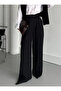 Black Side Tie Detailed Trousers - 2402 - 5