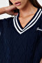 Logo Cotton Standard Fit V-Neck Knit Sweater V5Gr00Z3Fb1 Sweater V5Gr00 Z3Fb1 A71W - 4