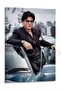 Shah Rukh Khan Black & White Art Poster (30x40 cm) – Indian Actor Canvas Unframed