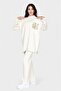 Sequin Embroidered Knitwear Set Long Sleeve Loose Top and Wide Leg Pants Set of Two