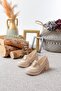 Women's Aria Buckle Detailed 6 cm Heeled Lofer Shoes - 4