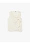 Wrap U Neck Satin Sleeveless Blouse - 2