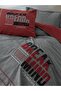 Mood Embroidered Ranforce Single Duvet Cover Set Fracto Claret Red - 2