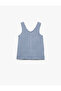 Pocketed V Neck Sleeveless Gingham Tweed Gilet Salopet Dress - 2