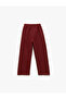 Raised Floral Printed Cotton Wide Leg Sweatpants - 2