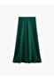 Regular Fit Midi Satin Skirt - 2