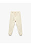 Cotton Basic Fleece-Lined Jogger Sweatpants with Tie-Up Waist