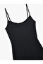 Comfortable Fit U-Neck Slim Strap Long Nightdress - 3