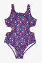 Licensed Girl's Swimsuit for Ages 3-12 - Lilac