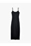 Comfortable Fit U-Neck Slim Strap Long Nightdress - 2
