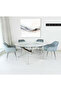 Dining Table - Davos Chrome Large Round 6-Seater
