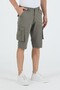 Men's Cargo Pocket Knee Length Shorts Color Bermuda Capri - 3