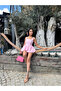 Pink Square Neck Balloon Sleeve Blouse - 5