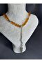 Translucent Glass Beads and Metal Detail Y Necklace - 3