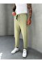 Green Waffle Fabric Boyfriend Pants - 2