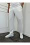 White Ribbed Baggy Trousers - 2