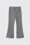 Baby Girl Wide Leg Gray Leggings - 3