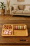 Original Bamboo Plate Snack Breakfast Fruit Presentation Plate Modern 3 Compartment Rectangular