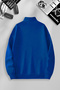 Women's Mushroom Girl Printed Stand Collar Half Zipper Basic Sweatshirt - 2