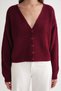 6943 Women's V-Neck Thessaloniki Cardigan Claret Red - 5