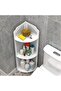 FFD Corner Shelf Stand - Bathroom Storage Organizer, Waterproof 3-Tier Rack for Small Spaces - 8