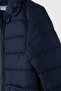 Baby Girl Collar Detailed Navy Blue Coat - 2