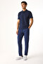 Men's Regular Fit Polo Collar T-Shirt - Navy Blue