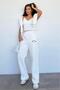 Ecru Hooded Printed Women's Tracksuit Set Mg2524 - 5