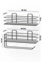 Adhesive Set of 2 Metal Spice Rack and Paper Towel Holder – Kitchen Shelf, Wall Mounted, No Drilling Installation - 3