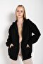Women's Black Oversize Sweatshirt