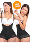 High Waist Underbust, Knee Upper Leg Waist Basen Recovery Laser Cut Skin Shorts Corset - 4