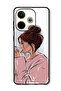 Case Compatible with Oppo A5 Pro Protection Shockproof Bumper Cover Girl Drinking Coffee 1