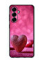 Case Compatible with Samsung Galaxy A36 Protection Shockproof Bumper Cover Dark Pink Gliter Heart