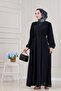 Pera Dress with Tie-Up at the Waist-Black - 3