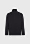 Men's Black Warm Standard Fit Regular Cut Full Turtleneck Basic Knitwear Sweater