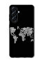 Case Compatible with Samsung Galaxy A36 Protection Shockproof Bumper Cover Written World Map