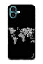 Protective Case Anti Scratch Shock Proof Cover For iPhone 16 Plus (6.7)-inch Written World Map