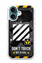 Protective Case Cover For APPLE IPHONE 16 Plus Dont Touch My Phone 1 (White Bumper)