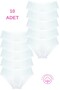 1506 Women's Heart Patterned 100% Cotton Bato Briefs, 10-Pack