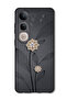 Case Compatible with Vivo V50 Lite Protection Shockproof Bumper Cover Diamond Flowers