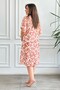 Square Neck Patterned Viscon Dress - 4