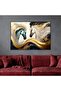 لوحة جدارية قماشية كانفس بتصميم عصري . إطار فضي، ٤٠×٦٠ سم - 3