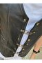 Genuine Leather Big Hook Biker Vest - 3