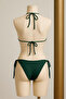 Night Women's Green Side and Neck Tie Bikini Swimsuit Set - 2